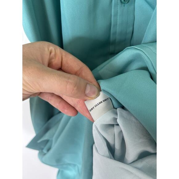 J. Peterman Co Shirt Dress Women's Small Sea Green Knee Length Classic Button - Picture 7 of 10